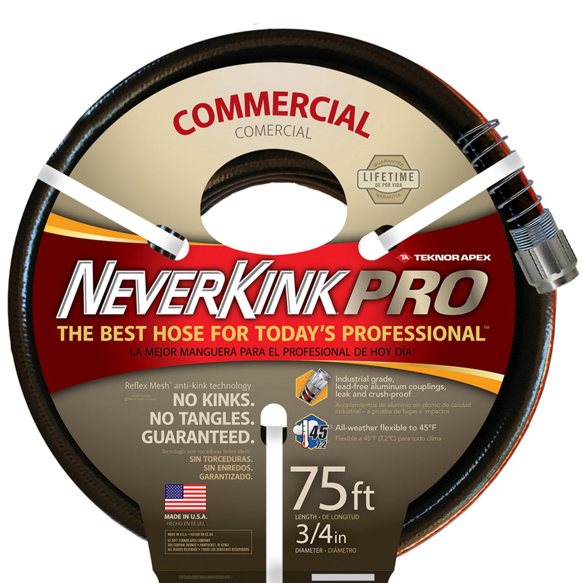Teknor Apex NeverKink XPFR Pro Water Hose, 3/4 in. x 75 ft.