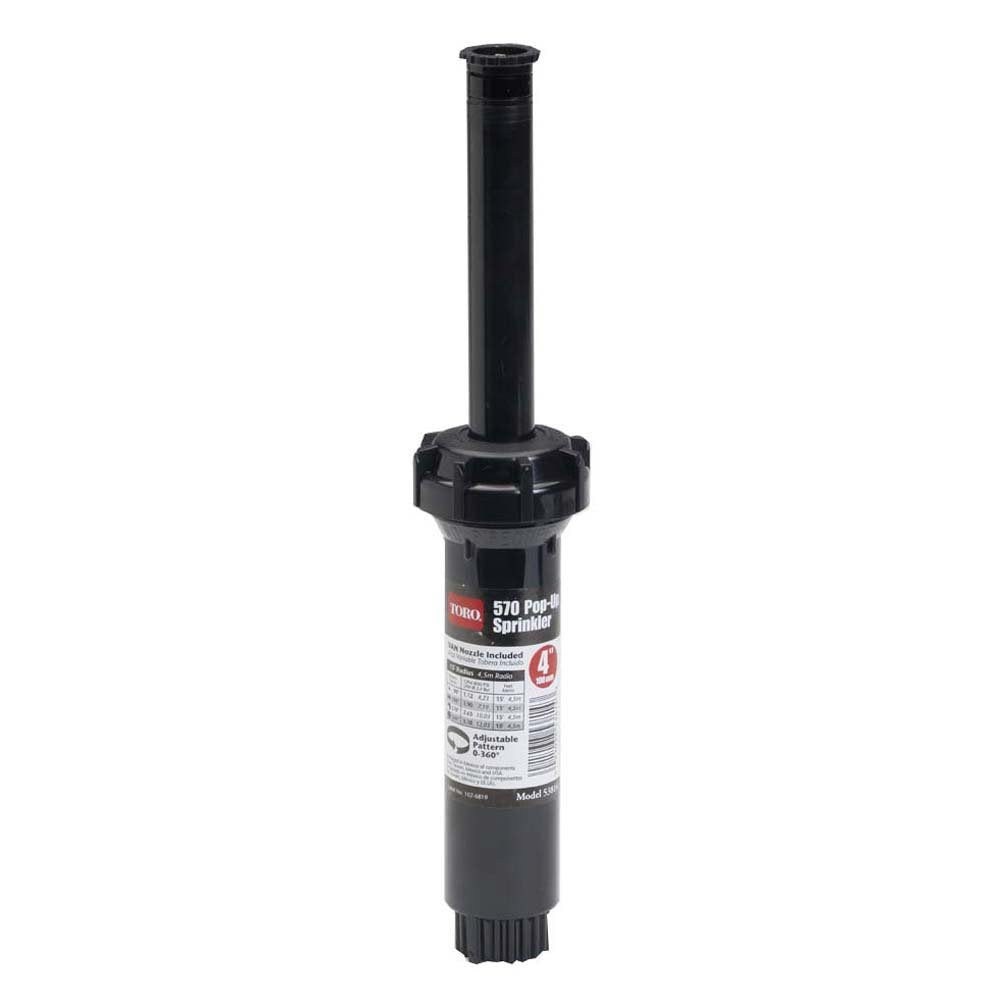 Toro 4-Inch 360-Degree Pop-Up Fixed-Spray Sprinkler with Nozzle