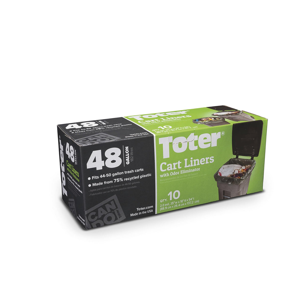 Toter 48-Gallon Cart Liner, 10-Count