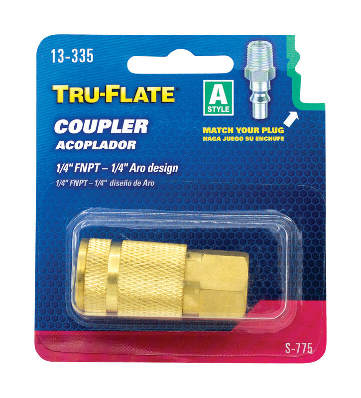 Tru-Flate ARO Style Coupler, 1/4" FNPT