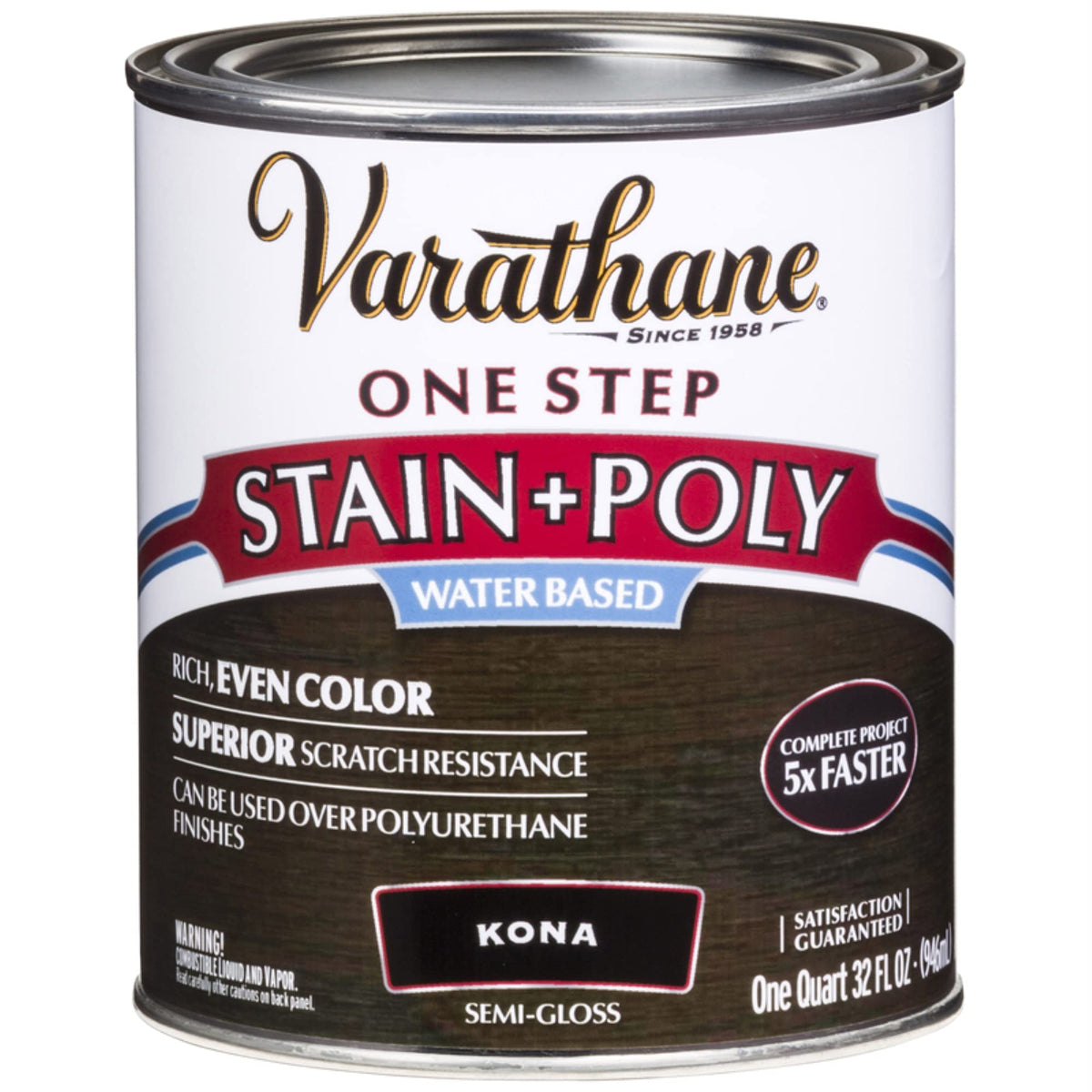 Varathane Quart Kona Water-Based Stain & Polyurethane