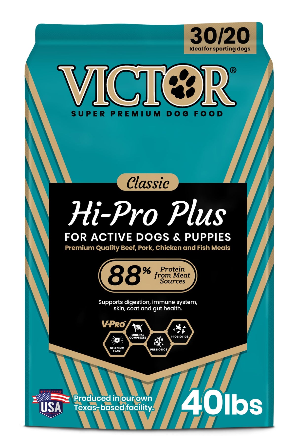 Victor Hi-Pro Plus Formula Dry Dog Food, 40 lb