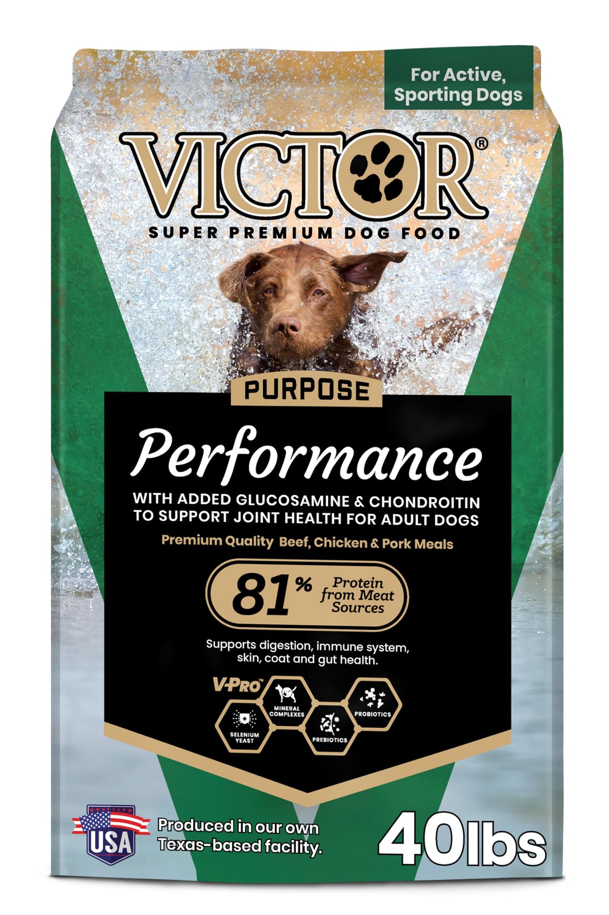 Victor Purpose Performance Formula Dry Dog Food, 40 lb
