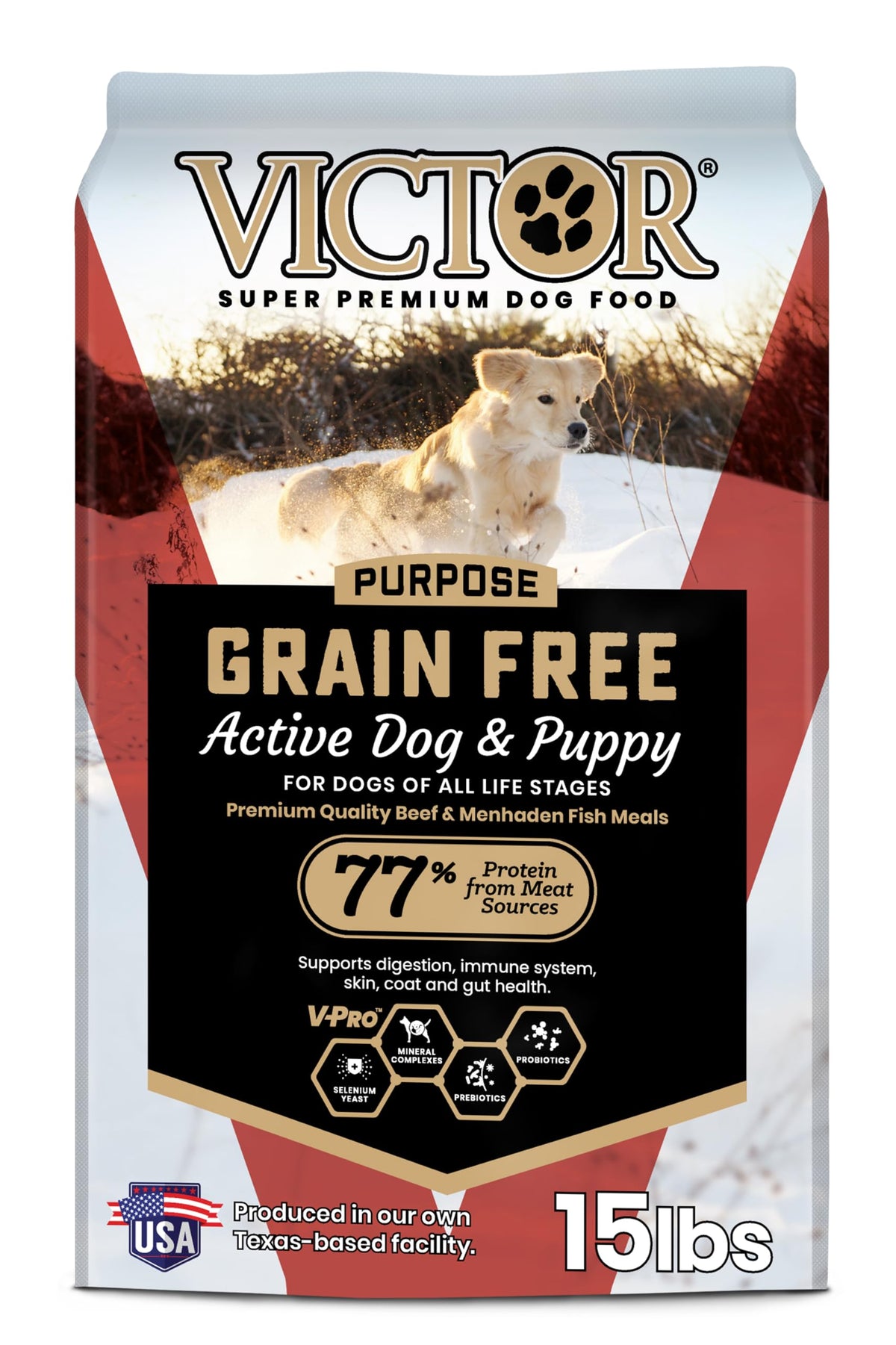 Victor Active Dog & Puppy Formula Grain-Free Dry Dog Food, 15 lb