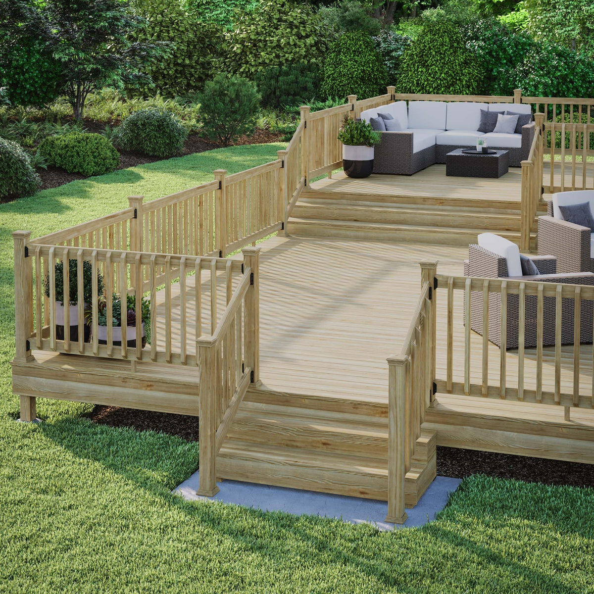 Waddell Newport High Pyramid Post Cap for 4 x 4 Posts, Pressure Treated