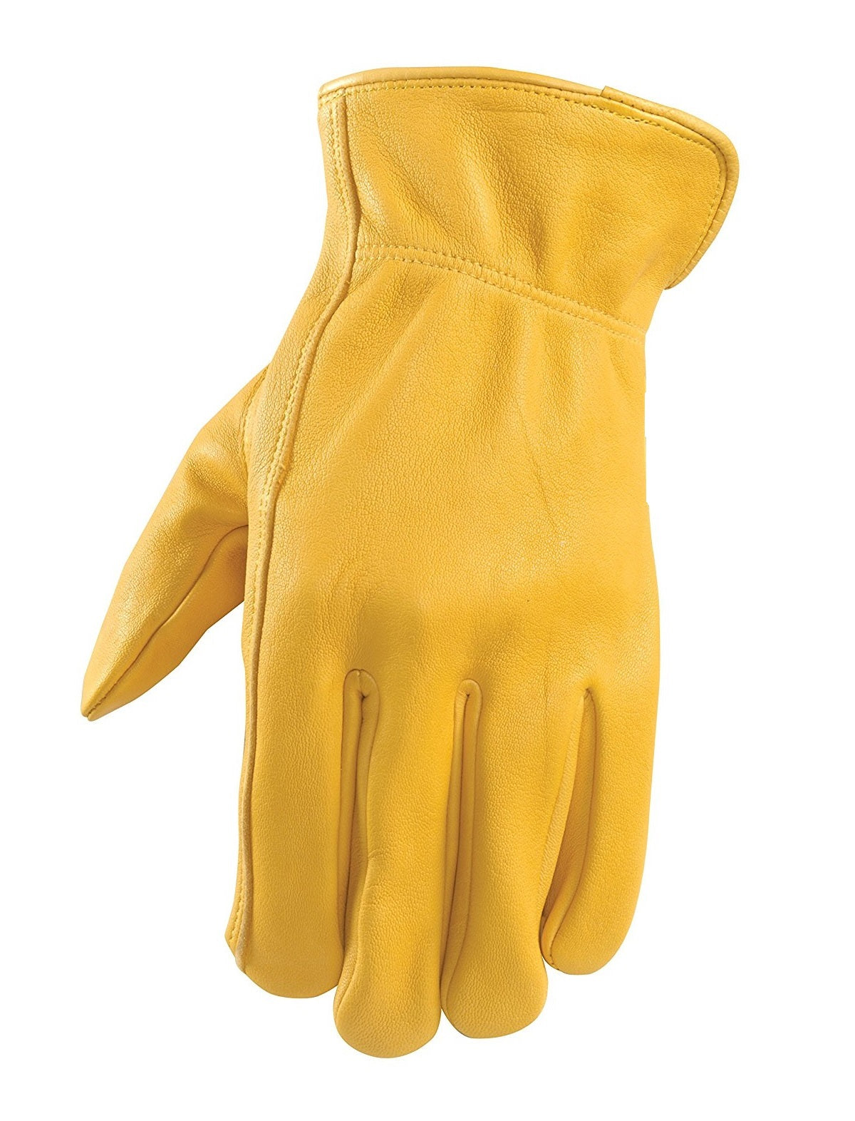 Wells Lamont 984MC Men's Leather Driver Gloves, Medium, Yellow