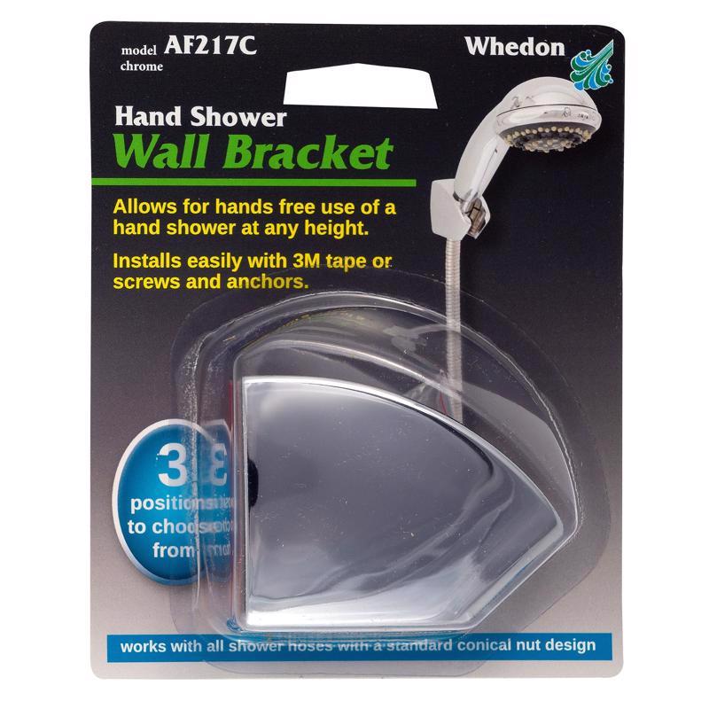Whedon 3-Position Shower Wall Bracket, White