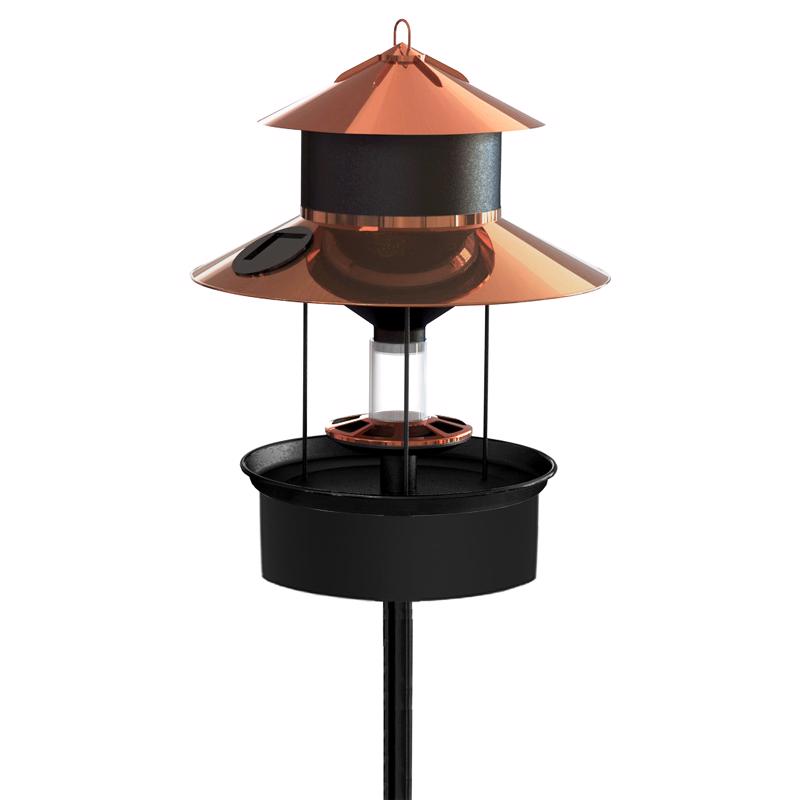 Woodlink Modern Farmhouse Solar Gaslight Bird Feeder