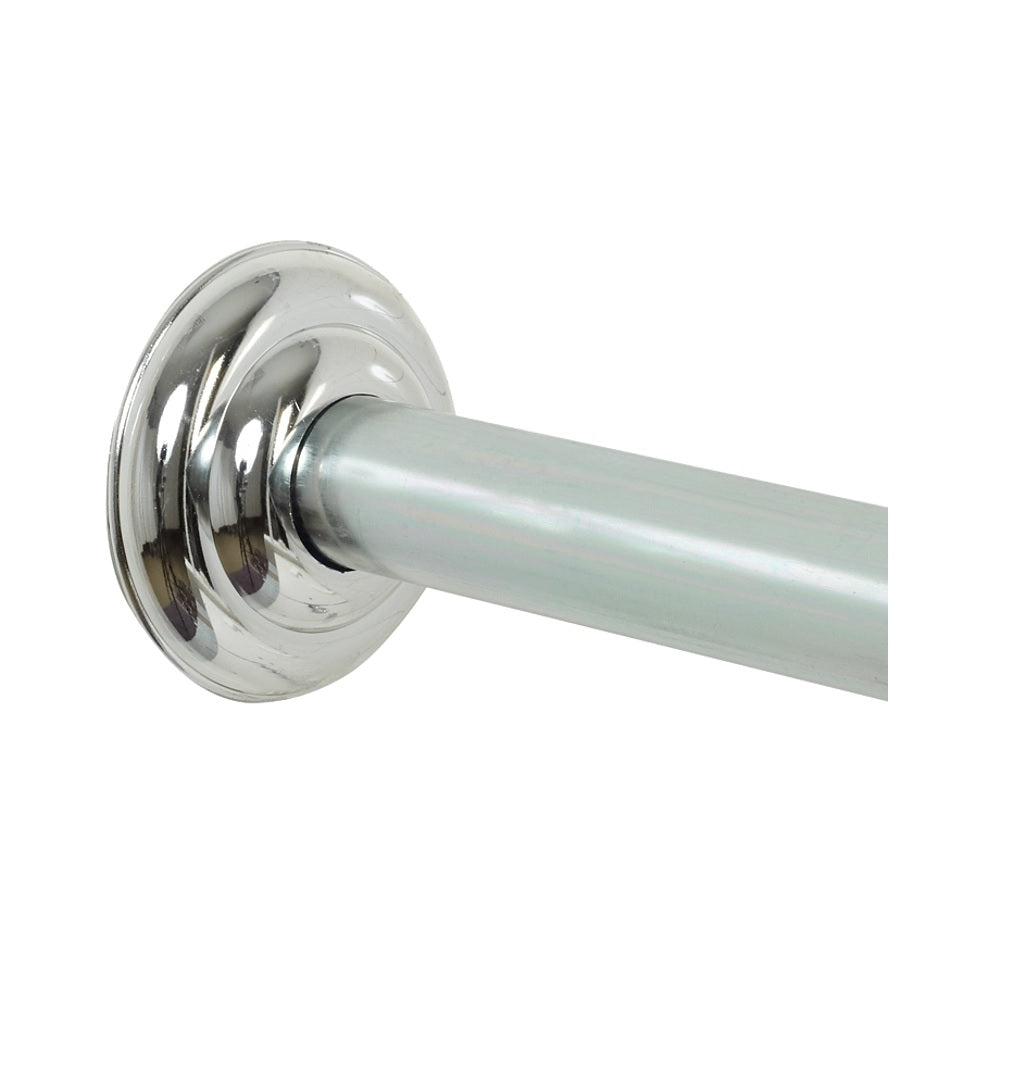 Zenna Home 653SS/648SS Shower Rod, Steel, Chrome