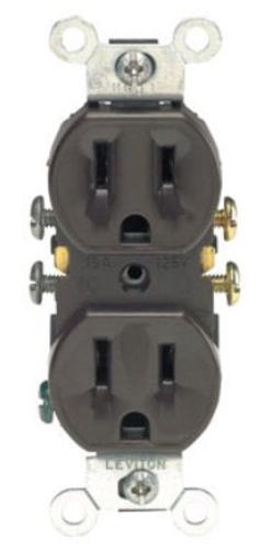 Leviton S00-05320-00S Duplex Receptacle, Self Ground, 15 Amp