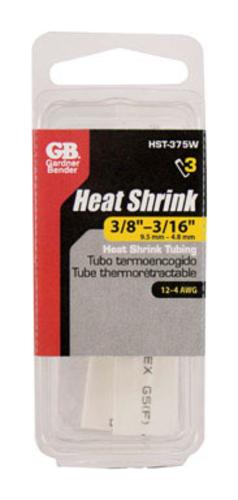 Gardner Bender HST-375W Heat Shrink Tubing, 4" length