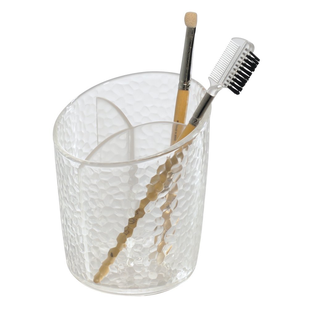 InterDesign 47850 Rain Cosmetic Cup, Clear Plastic