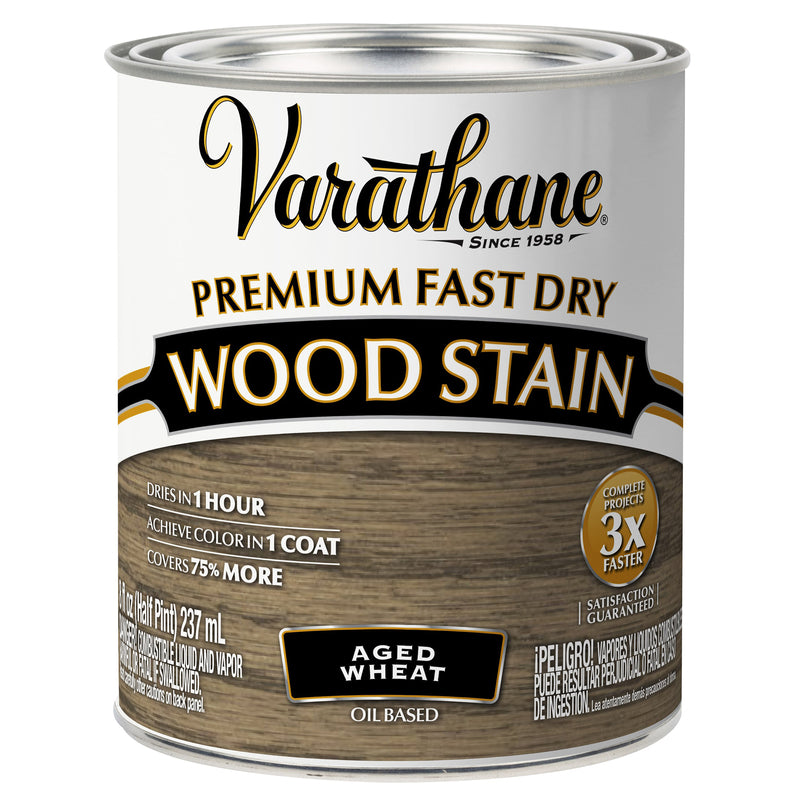 Varathane 333612 Fast Dry Wood Stain, Aged Wheat, 0.5 Pint