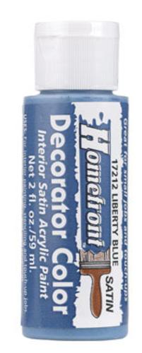 Homefront 17212N Decorator Interior Acrylic Paint, Liberty Blue, 2 Oz