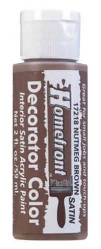 Homefront 17218N Decorator Interior Acrylic Paint, Nutmeg Brown, 2 Oz