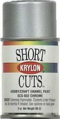 Krylon SCS-032 Short Cuts Hobby & Craft Spray Paint, Chrome, 3 Oz