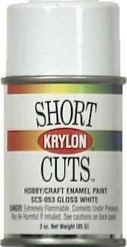 Krylon SCS-053 Short Cuts Hobby & Craft Spray Paint, Gloss, White, 3 Oz