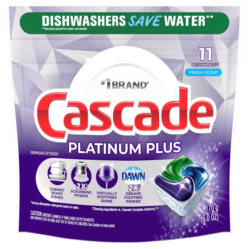 Cascade 06481 Platinum Plus Dishwasher Detergent, 6 Ounce