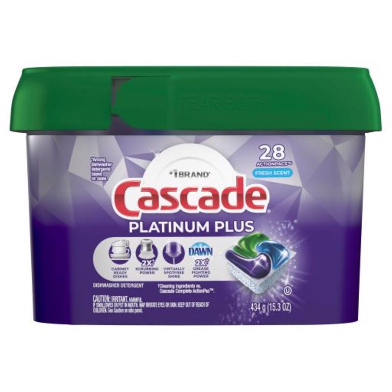 Cascade 06160 Platinum Plus Dishwasher Detergent, 15.3 Ounce