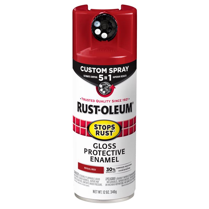 Rust-Oleum 376895 Stops Rust Gloss Protective Enamel Spray, Regal Red, 12 oz