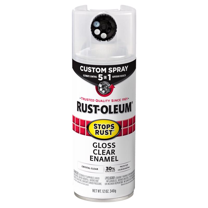 Rust-Oleum 376885 Stops Rust Gloss Protective Enamel Spray, Clear, 12 oz