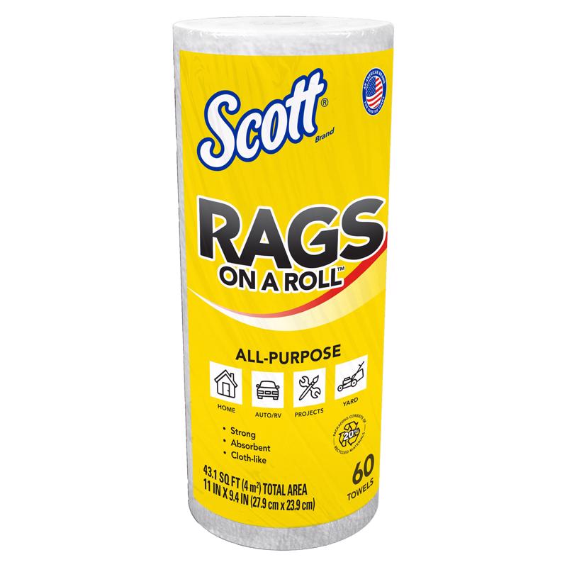Scott 54992 Rags On a Roll Cleaning Cloth, 60 sheet