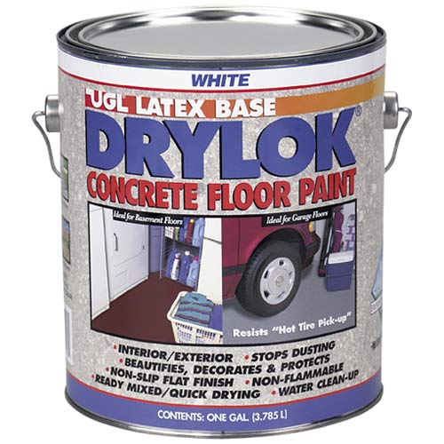 Drylok 21213 Concrete Floor Paint, White, 1 Gal