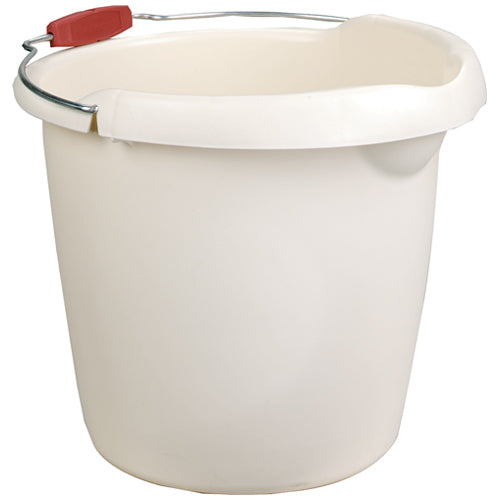 Rubbermaid 296900BISQU Bucket With Wire Handle, 15 Quart