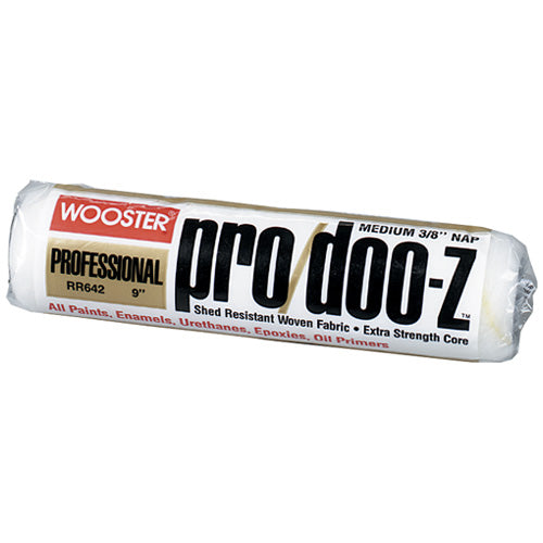 Wooster RR6429 Pro/Doo-Z Professional Roller Cover, 9" x 3/8", White