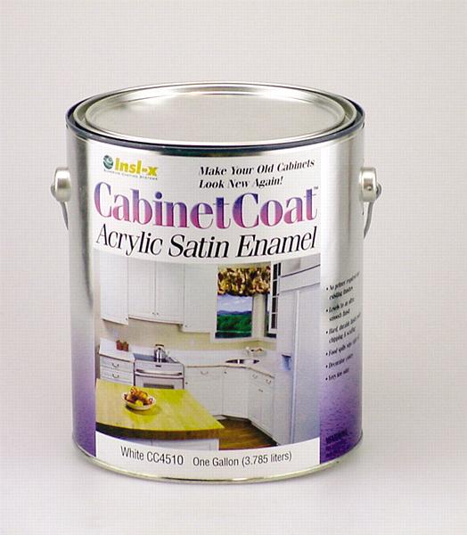 Insl-X CC-4510-01 Cabinet Coat Acrylic Satin Enamel, White, 1 Gal