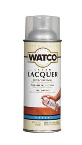 Watco 63281 Clear Lacquer Wood Finish Spray, 11.25 Oz, Satin