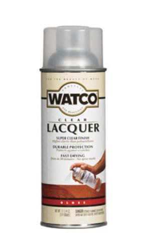 Watco 63081 Clear Lacquer Wood Finish Spray, 11.25 Oz, Gloss