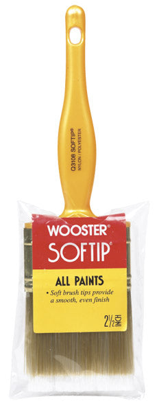 Wooster Q3108-21/2 Softip Flat Paint Brush, 2.5"
