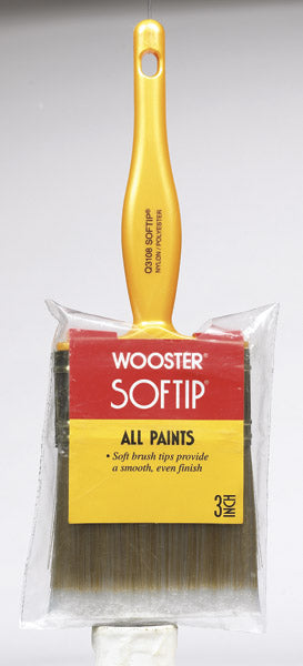 Wooster Q3108-3 Softip Flat Paint Brush, 3"