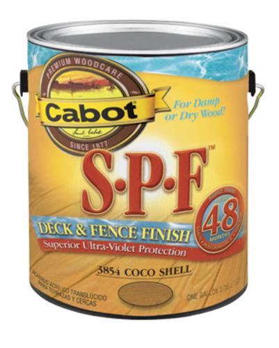 Cabot 01-3854 Spf Deck & Fence Finish, Coco Shell, 1 Gal