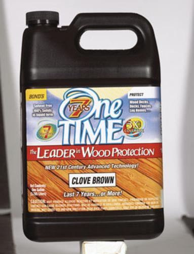 Bond's 00400 One Time Liquid Wood Preservative, Clove Brown, 1 Gal