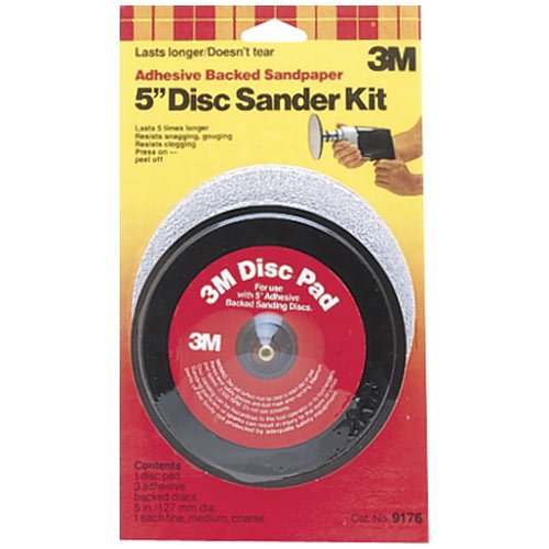 3M 9176NA Adhesive Disc Sanding Kit Disc Coarse, Fine, Medium 5"