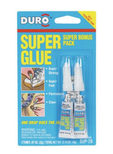 Duro 1347649 Super Glue, Clear, 2 Pack