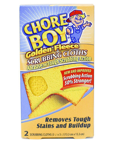 Chore Boy 10811435002173 Golden Fleece Scouring Cloths, 5-1/4" X 5-1/4"