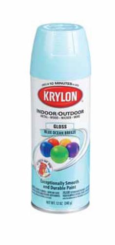Krylon K05151201 Indoor/Outdoor Spray Paint, 12 Oz, Blue Ocean Breeze