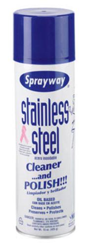 Sprayway SW841R Stainless Steel Cleaner & Polish, 15 Oz