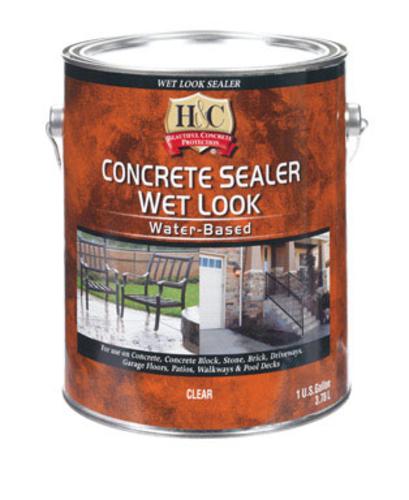H & C 50.048054-16 Wet Look Concrete Sealer, 1 Gallon
