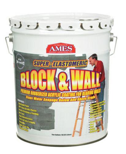 Ames BWRF5 Block & Wall Liquid Rubber Paint, 5 Gallon