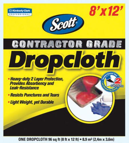 Scott 11657 Contractor Absorbent Dropcloth, 8' x 12'