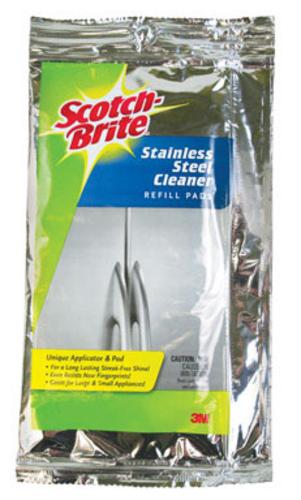 Scotch Brite 961-SS Stainless Steel Pre-Moistened Disposable Refill Cleaner Pads, 5 " x 2.75