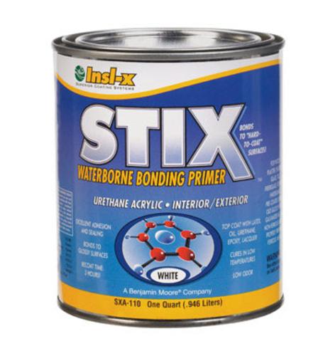 Insl-X SXA-110-04 Stix Waterborne Bonding Primer, White, 1 Quart
