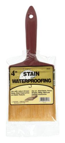 Linzer 3121-4 Stain/Waterproofing Brush, 4"