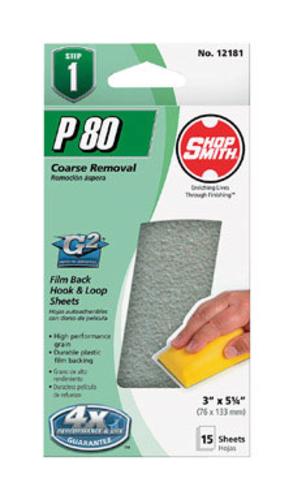 Shopsmith 12181 Sandpaper Block Refill, Grit 3" x 5-1/4"