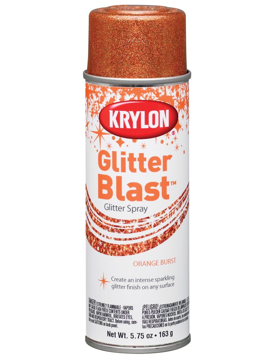 Krylon K03807000 Glitter Blast Spray Paint, 5.75 Oz, Orange Burst
