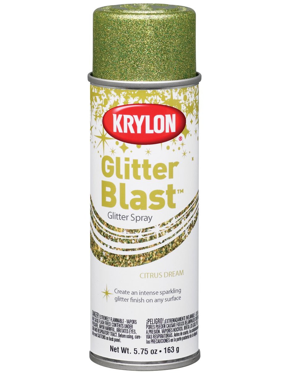 Krylon K03808000 Glitter Blast Spray Paint, 5.75 Oz, Citrus Dream